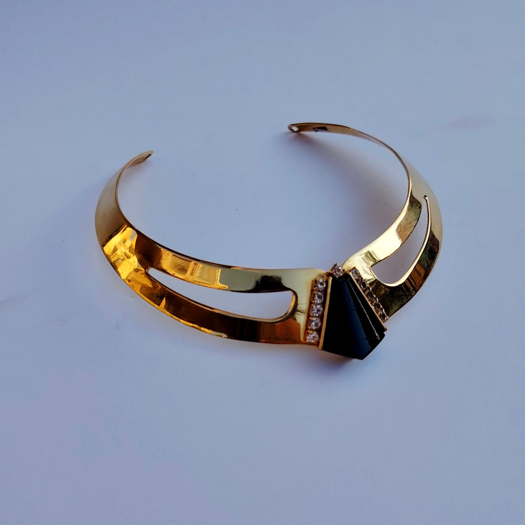 Vintage Gold-Tone Statement Choker