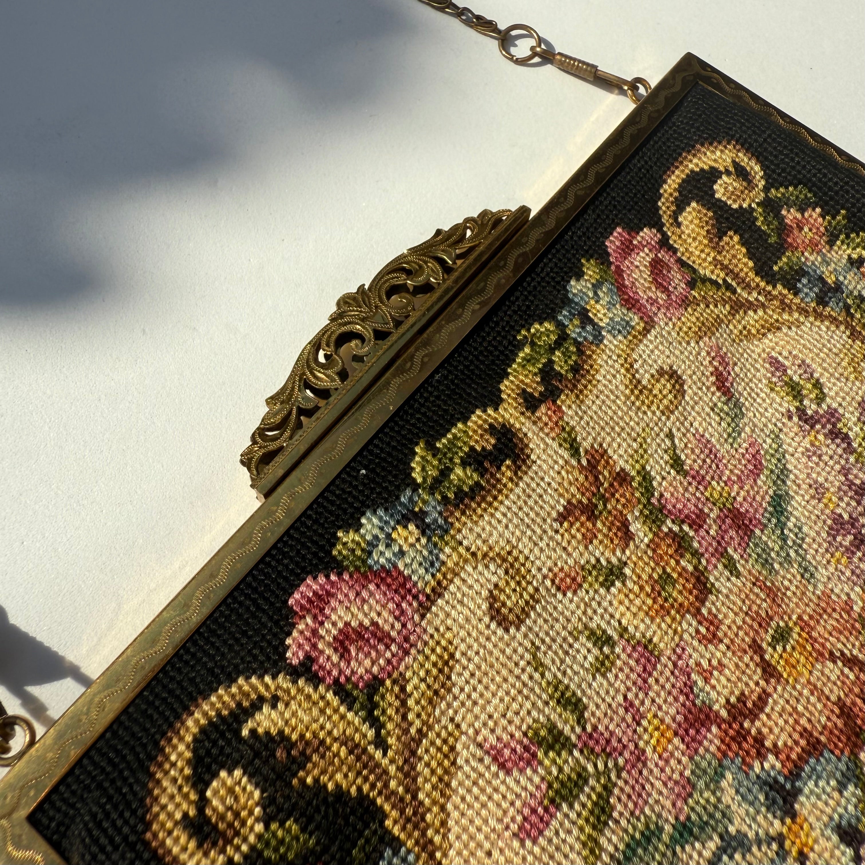 Vintage Jolles Original Austrian Gobelin Tapestry Evening Bag