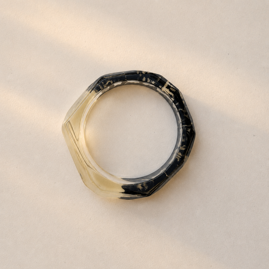 Vintage Smoky Marbled Bangle