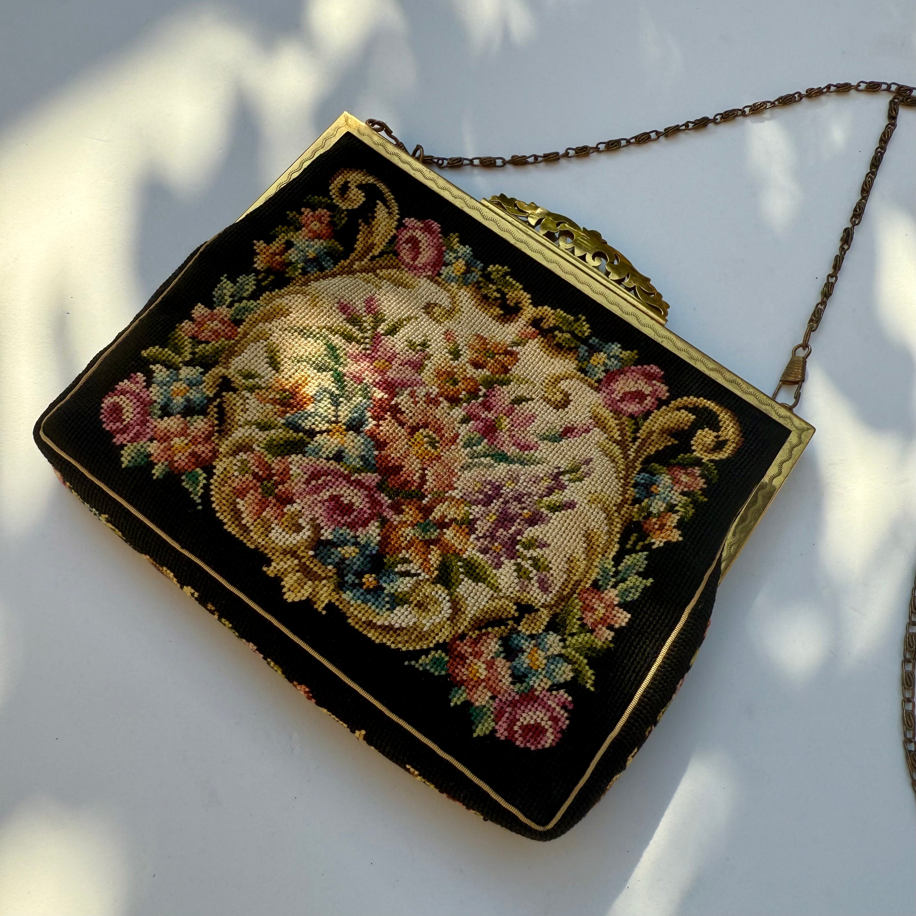 Vintage Jolles Original Austrian Gobelin Tapestry Evening Bag