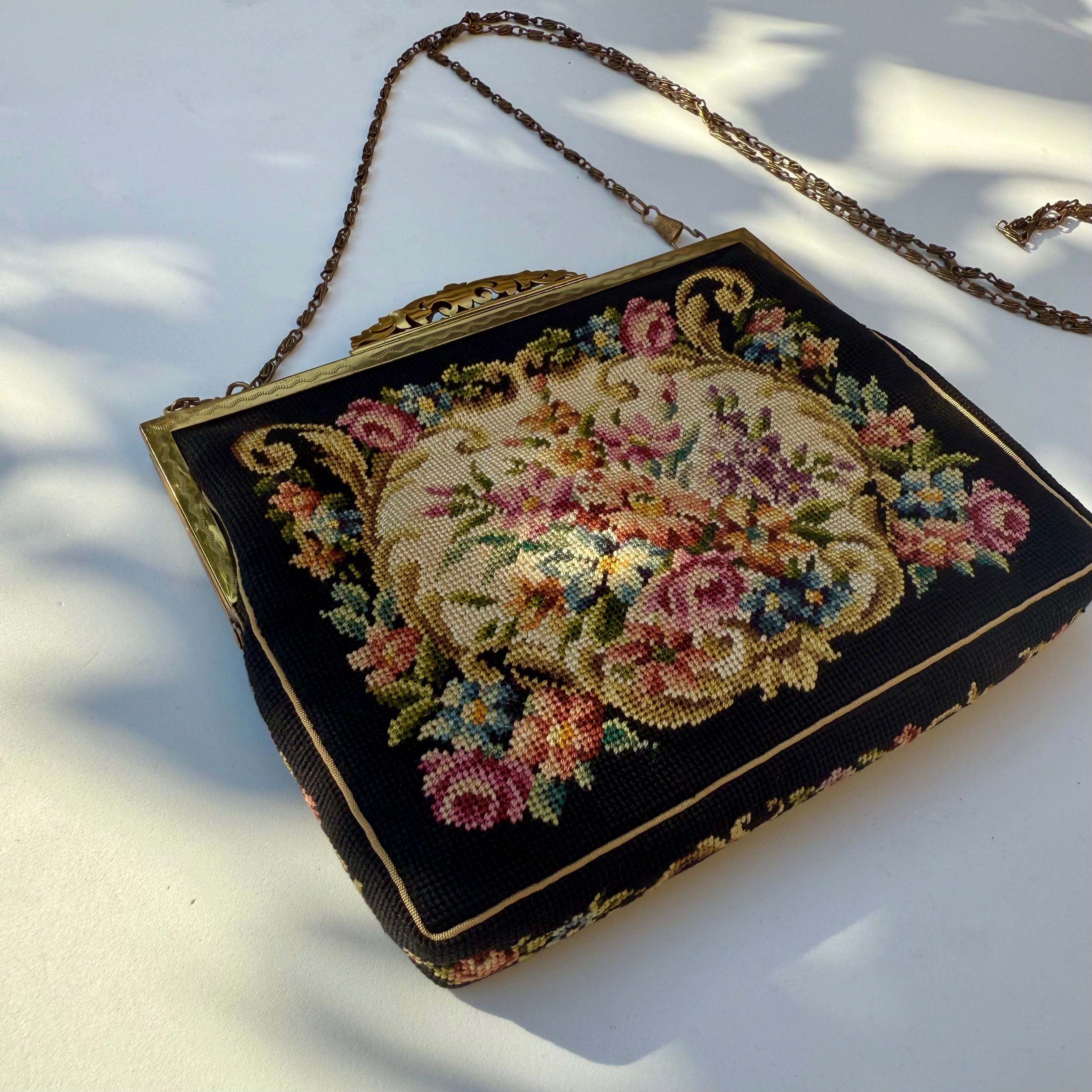 Vintage Jolles Original Austrian Gobelin Tapestry Evening Bag