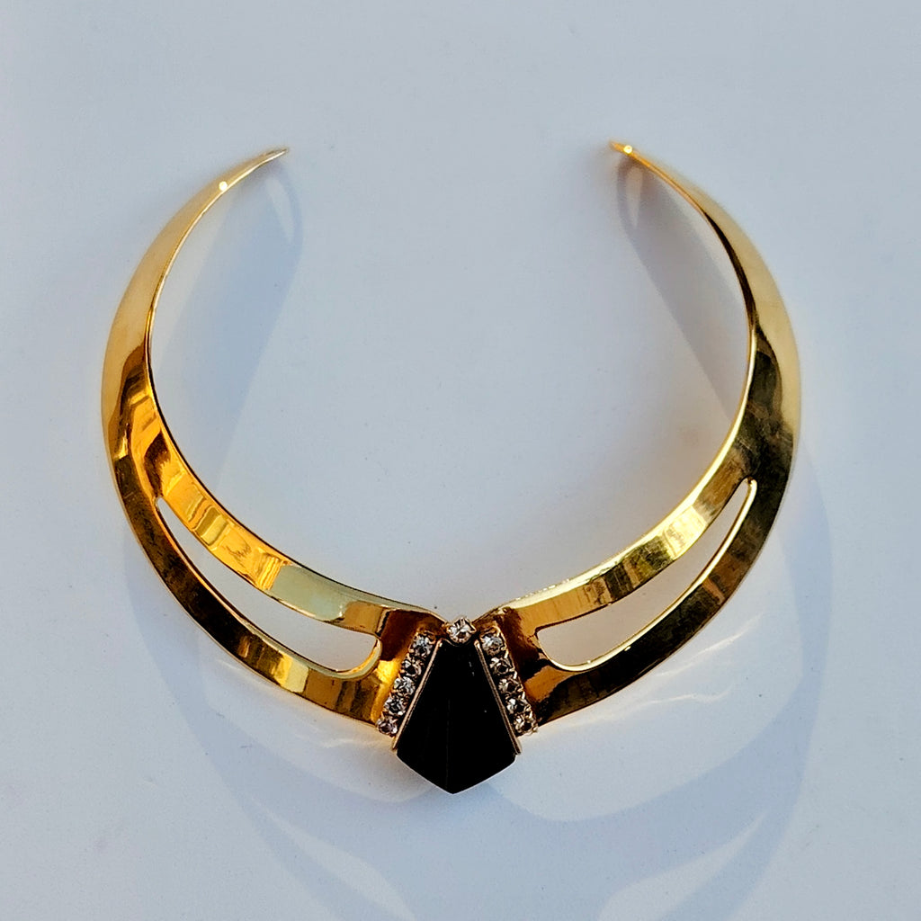 Vintage Gold-Tone Statement Choker