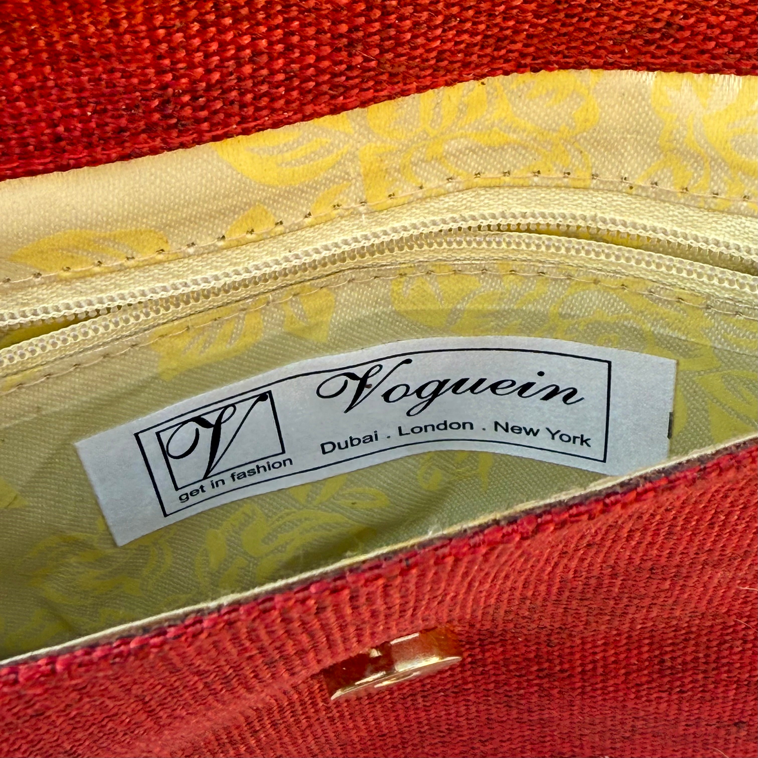 Red Embellished Evening Clutch Bag