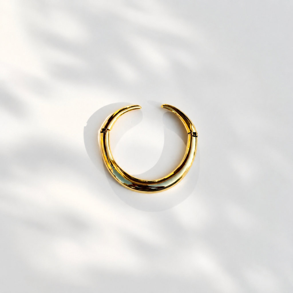 Vintage Gold-Tone Sculptural Torque Collar Necklace