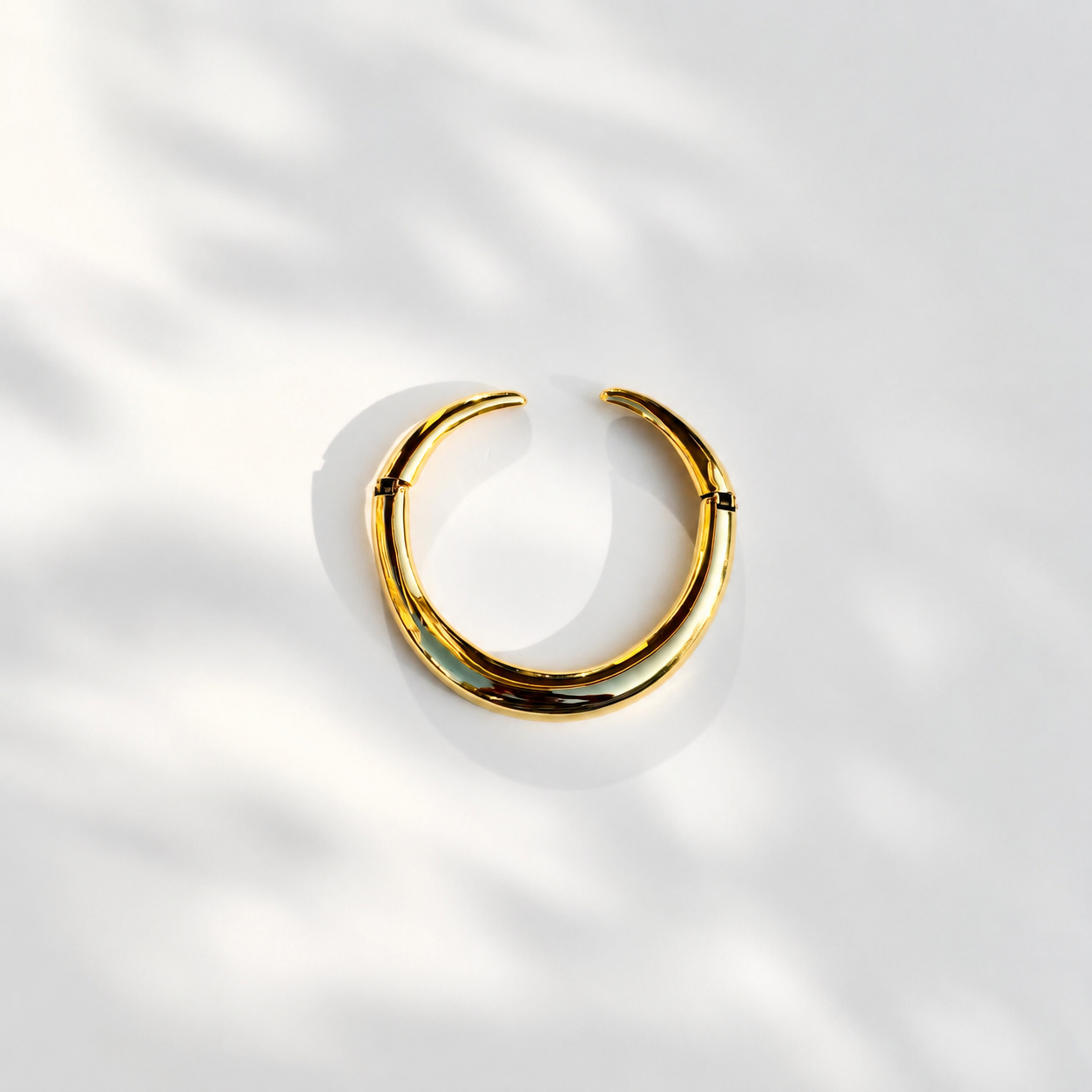 Vintage Gold-Tone Sculptural Torque Collar Necklace