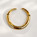 Vintage Gold-Tone Sculptural Torque Collar Necklace