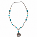 Vintage Egyptian Revival Turquoise Statement Necklace