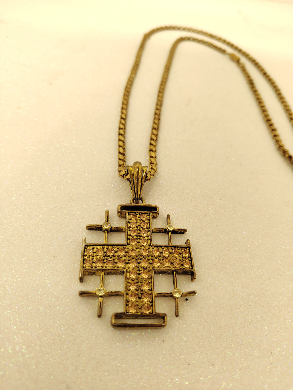 Jerusalem Cross Pendant Sautoir