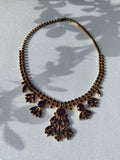 Crimson Glow Rhinestone Necklace