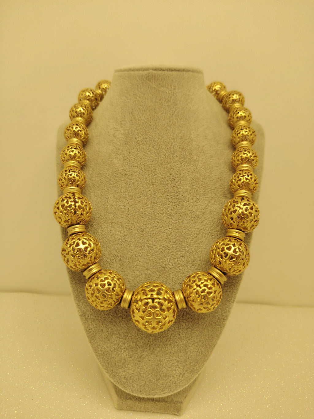 Golden Orb Vintage Necklace