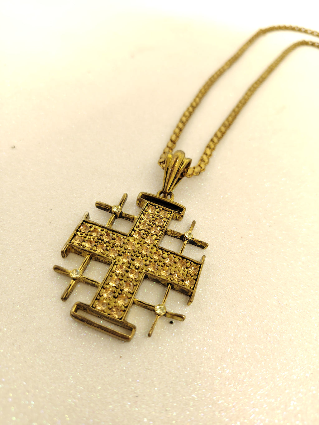 Jerusalem Cross Pendant Sautoir