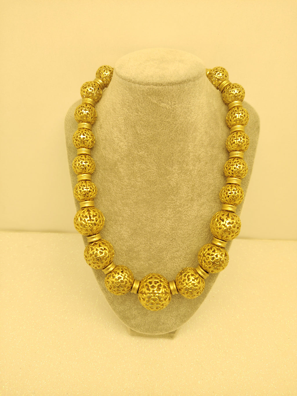 Golden Orb Vintage Necklace