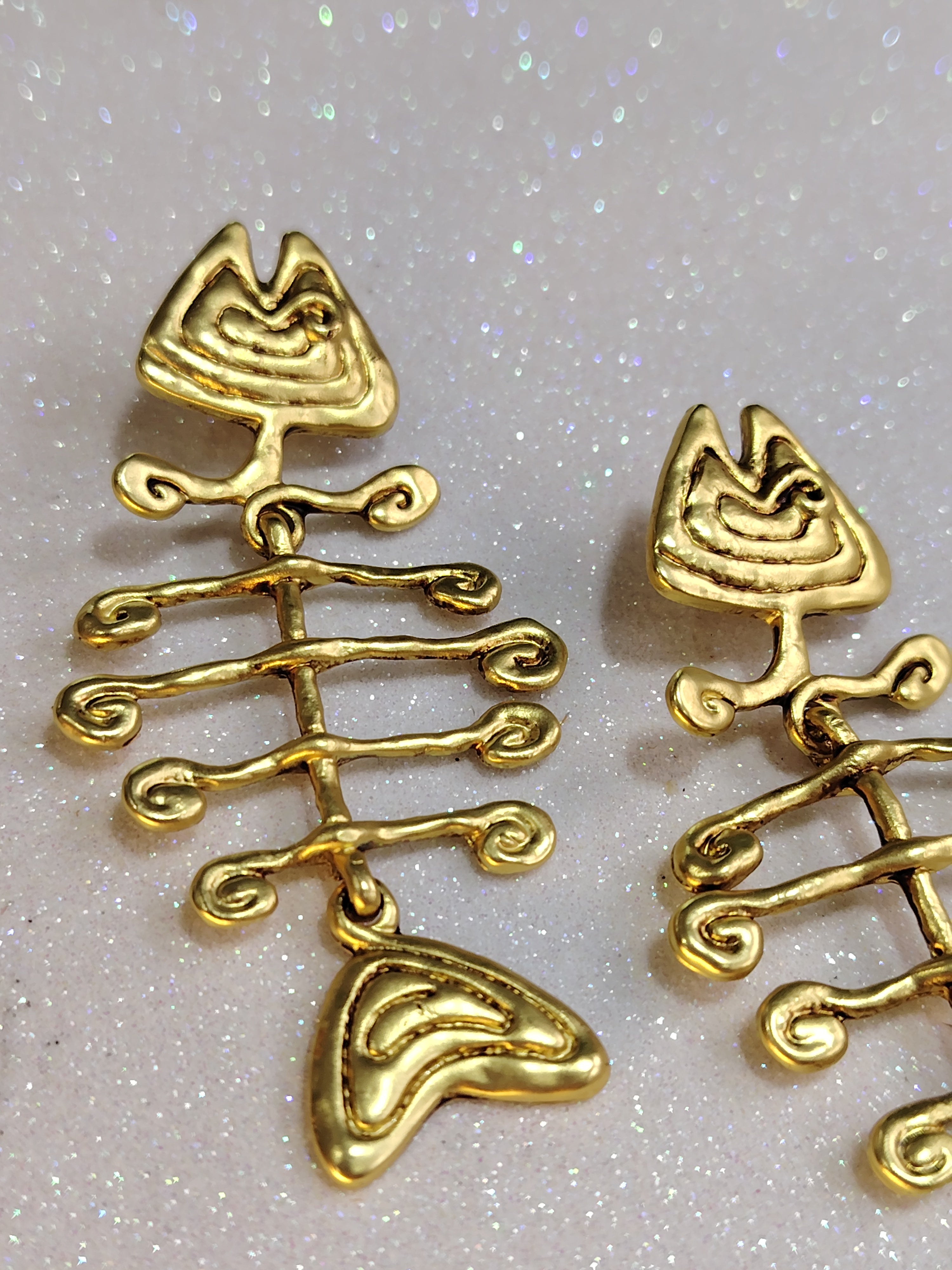 Fishbone Earrings